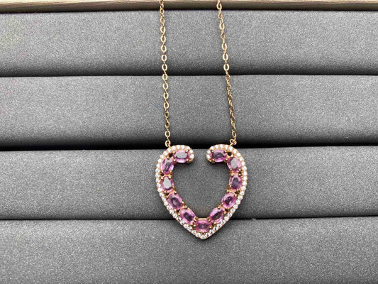 A383 Pink Sapphire Necklace