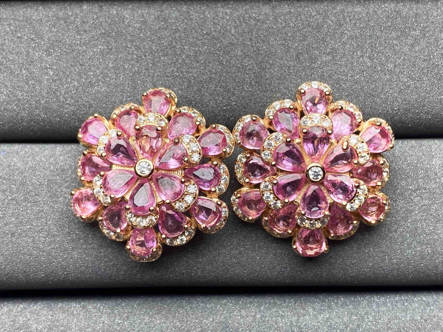A390 Pink Sapphire Earrings