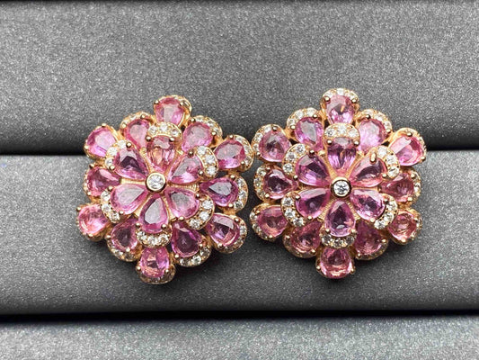 A390 Pink Sapphire Earrings