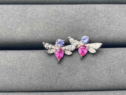 A4750 Pink Ruby Earrings