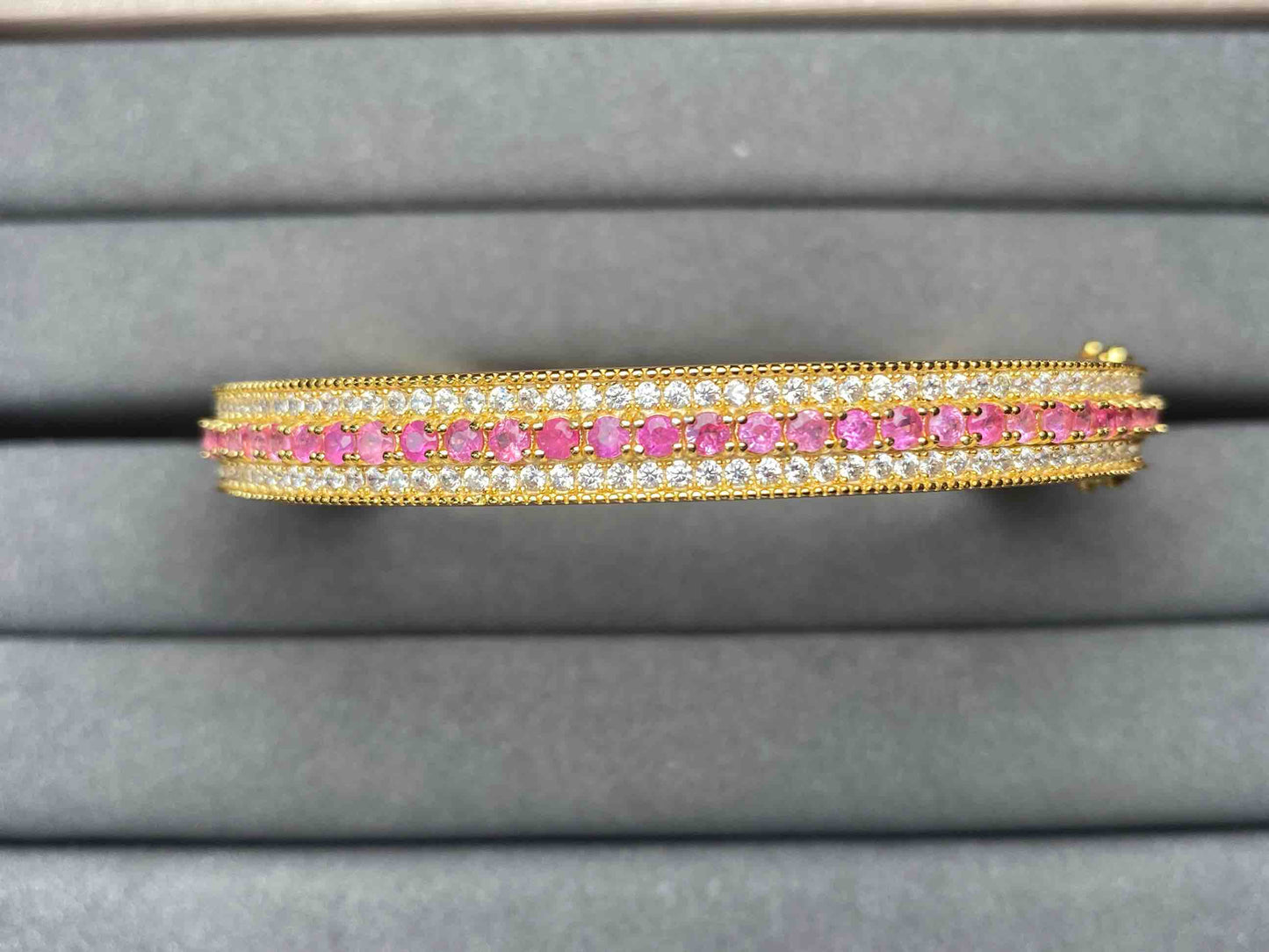 A4879 Pink Sapphire Bangle