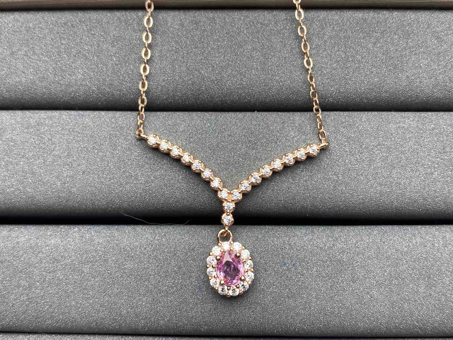 A553 Pink Sapphire Necklace
