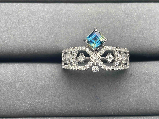 A5590 Teal Sapphire Ring