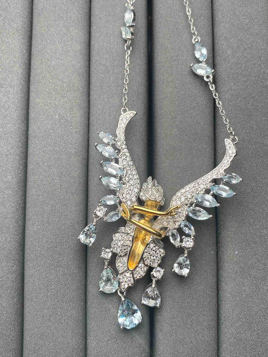 A5729 Aquamarine brooch