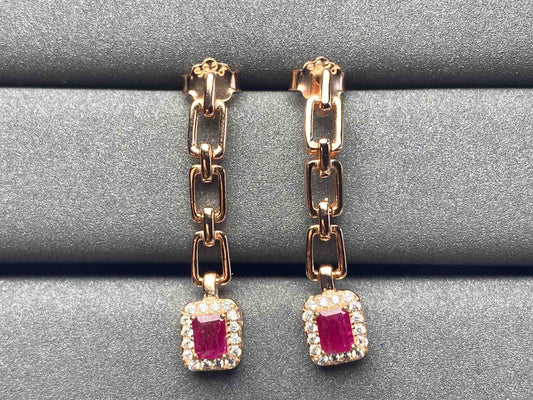 A575 Ruby Earrings