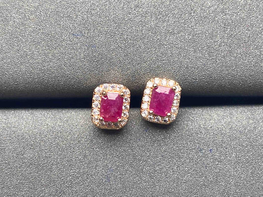 A576 Ruby Earrings