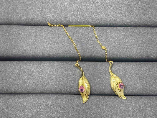 A582 Pink Sapphire Earrings