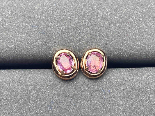 A591 Pink Sapphire Earrings
