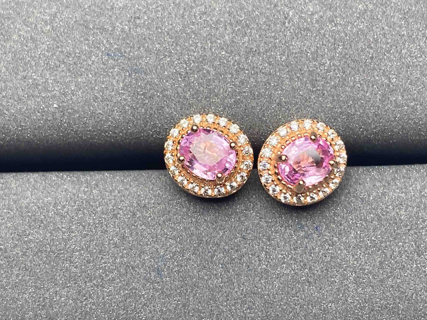 A592 Pink Sapphire Earrings