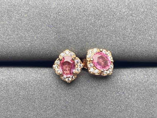 A594 Pink Sapphire Earrings