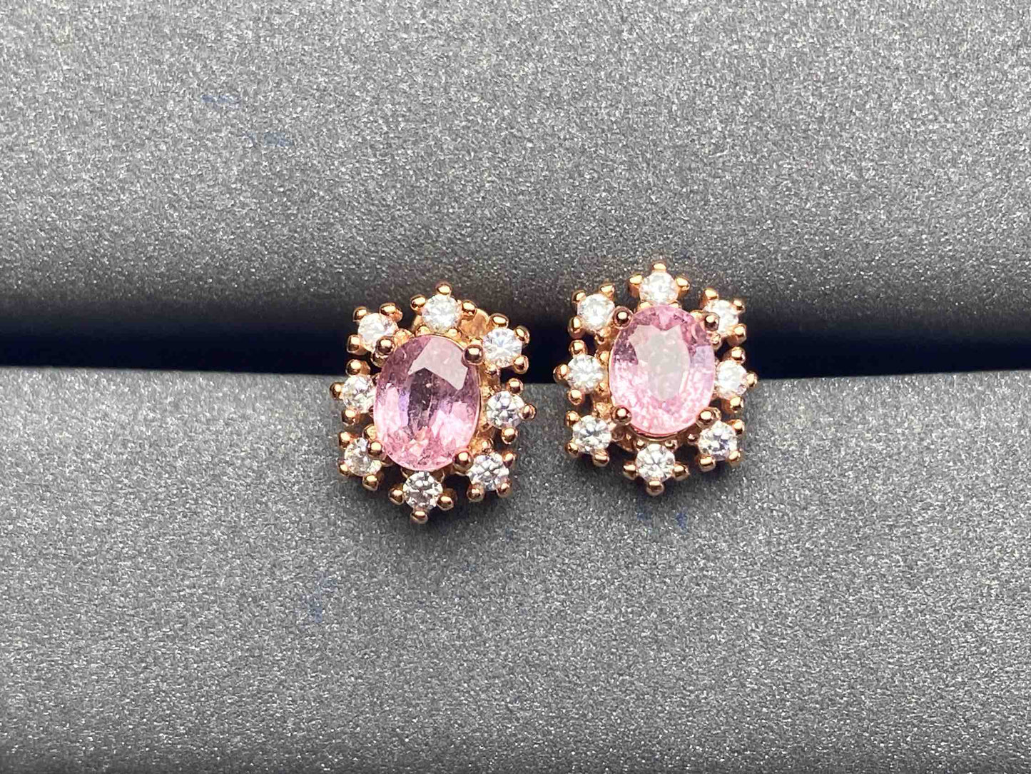 A602 Pink Sapphire Earrings
