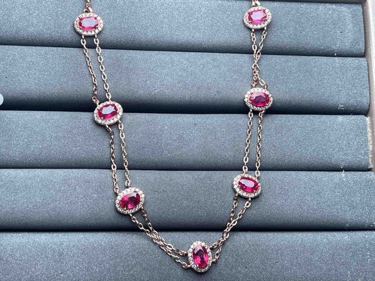 A6111 Pink Ruby Necklace