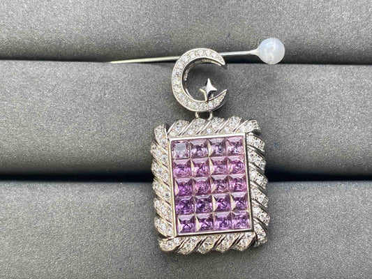 A6243 Purple Sapphire Pendant