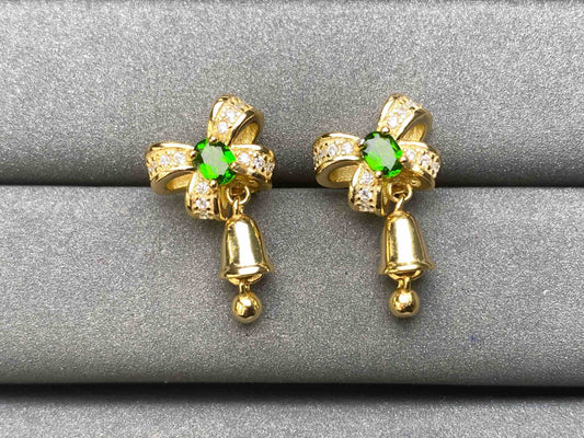 A6260 Diopside Earrings