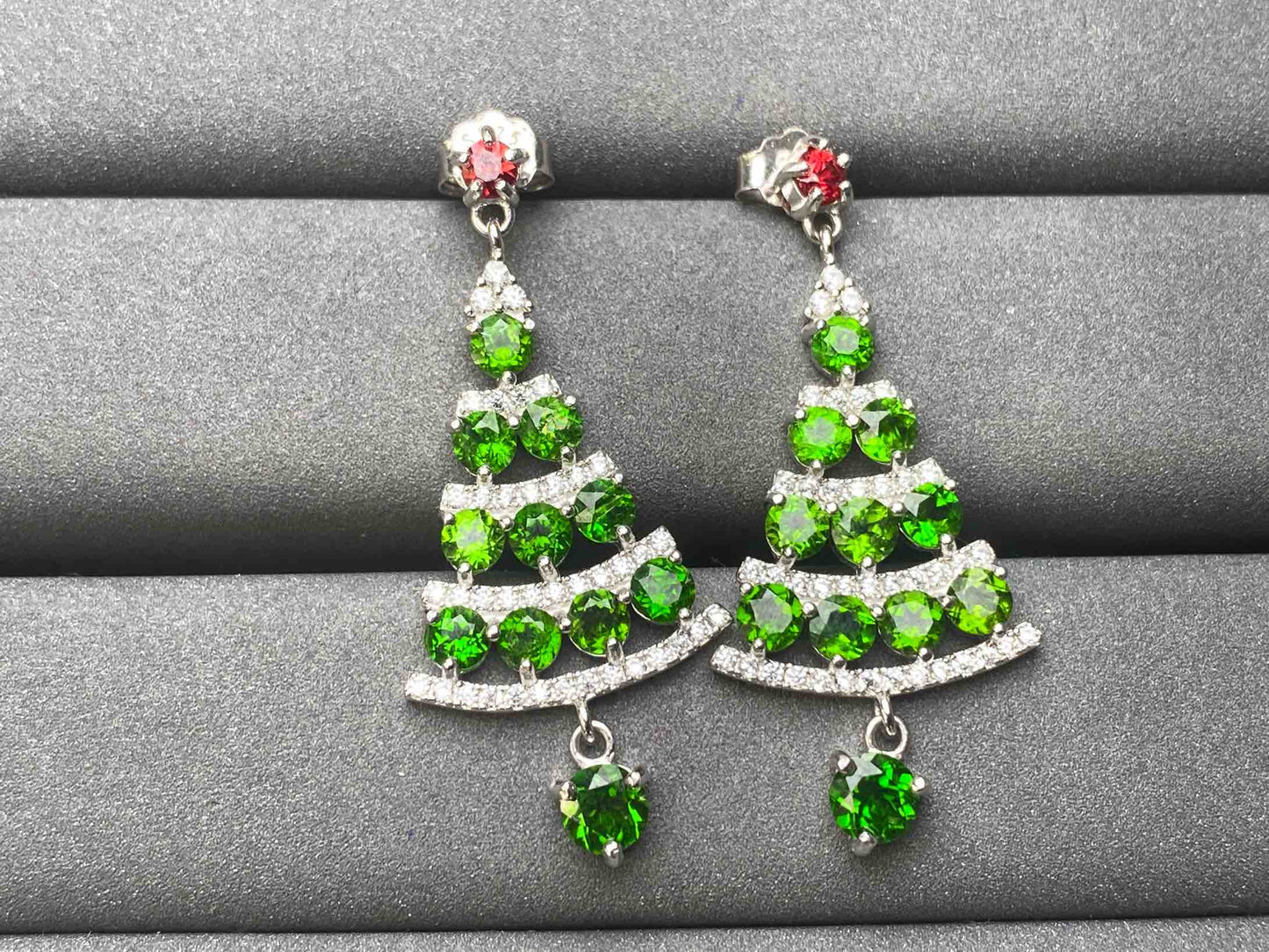 A6267 Diopside Earrings