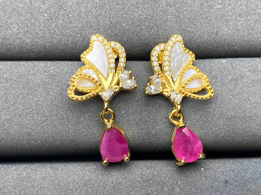 A6401 Ruby Earrings