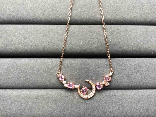 A6529 Pink Sapphire Necklace