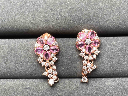 A6532 Pink Sapphire Earrings