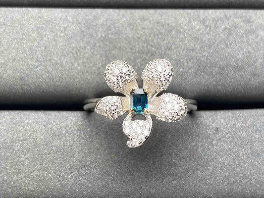 A6549 Teal Sapphire Ring