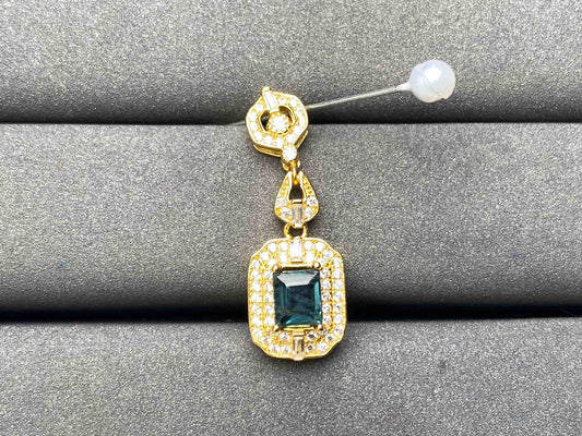 A6550 Teal Sapphire Pendant