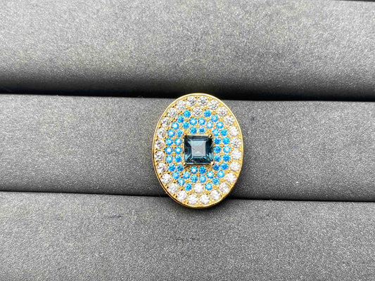 A6551 Teal Sapphire Pendant