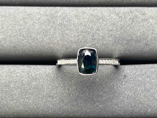 A6552 Teal Sapphire Ring