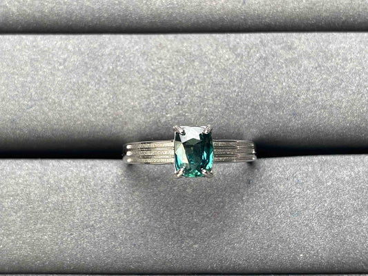 A6555 Teal Sapphire Ring