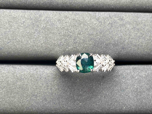 A6558 Teal Sapphire Ring