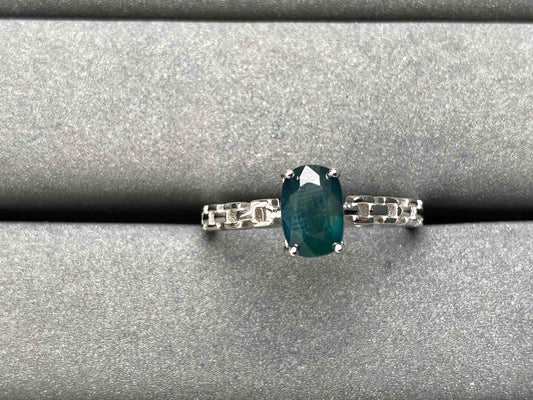 A6563 Teal Sapphire Ring
