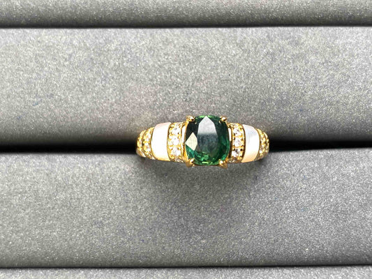 A6564 Teal Sapphire Ring