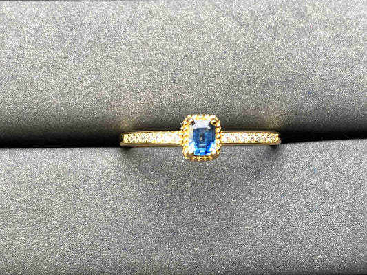 A6565 Teal Sapphire Ring