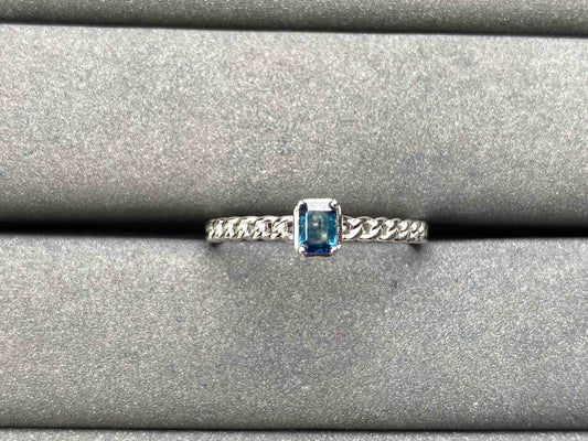 A6567 Teal Sapphire Ring
