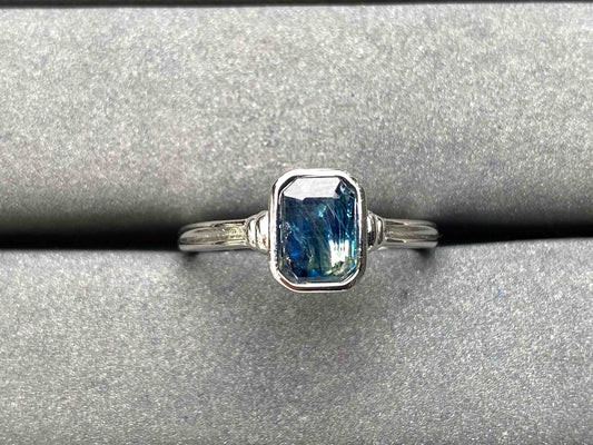 A6568 Teal Sapphire Ring