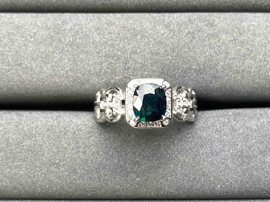 A6570 Teal Sapphire Ring