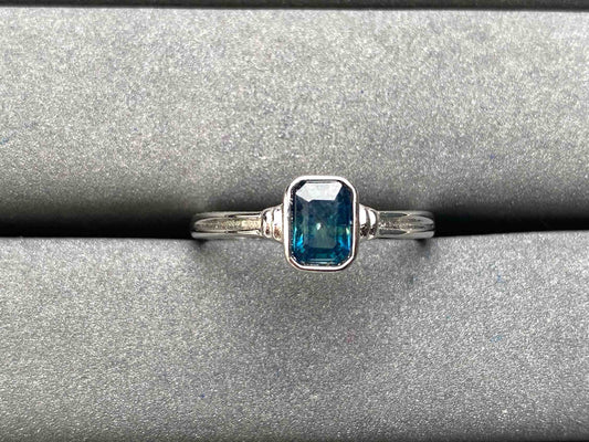 A6576 Teal Sapphire Ring
