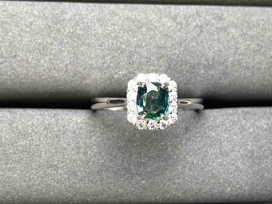 A6583 Teal Sapphire Ring