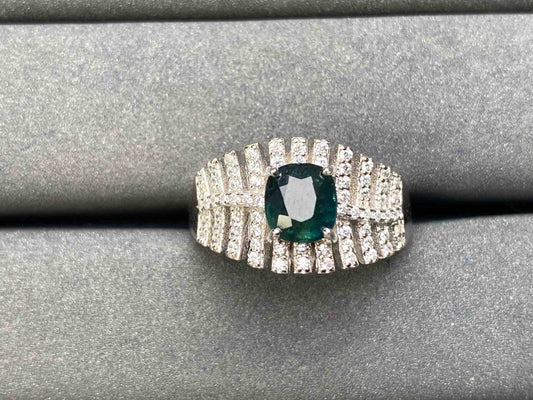 A6590 Teal Sapphire Ring