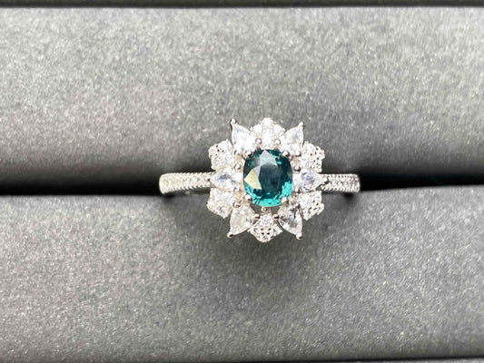 A6592 Teal Sapphire Ring