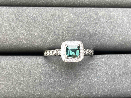 A6594 Teal Sapphire Ring