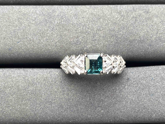 A6601 Teal Sapphire Ring