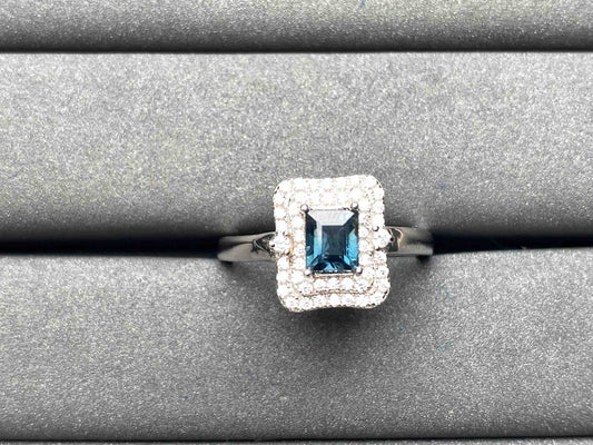 A6603 Teal Sapphire Ring