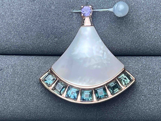 A6762 Teal Sapphire Pendant