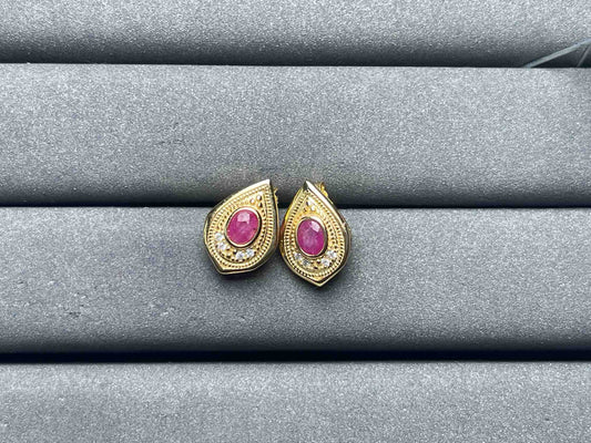 A7041 Ruby Earrings