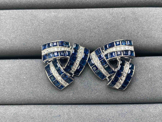 A7182 Blue Sapphire Earrings