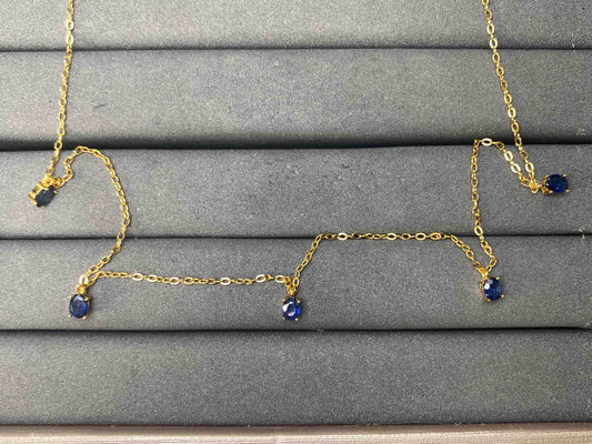A8166 Blue Sapphire Necklace
