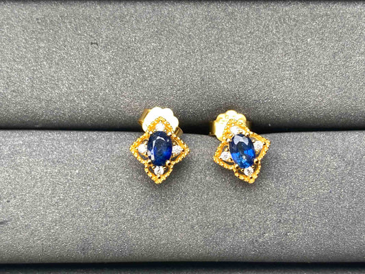 A8173 Blue Sapphire Earrings