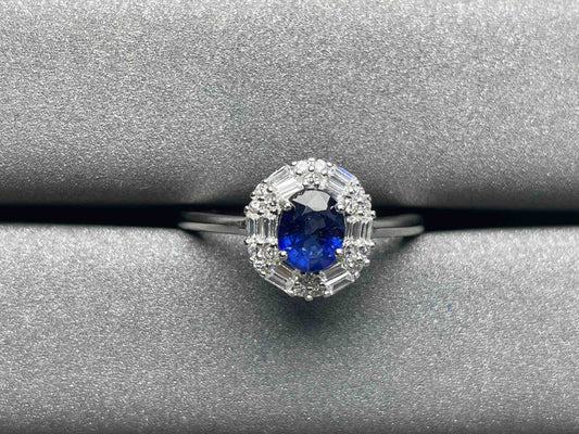 A825 Blue Sapphire Ring
