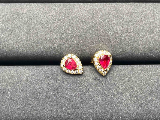 A8530 Pink Ruby Earrings