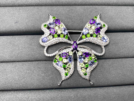 A8895 Amethyst brooch