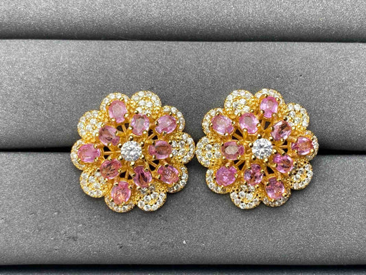 A9251 Pink Sapphire Earrings